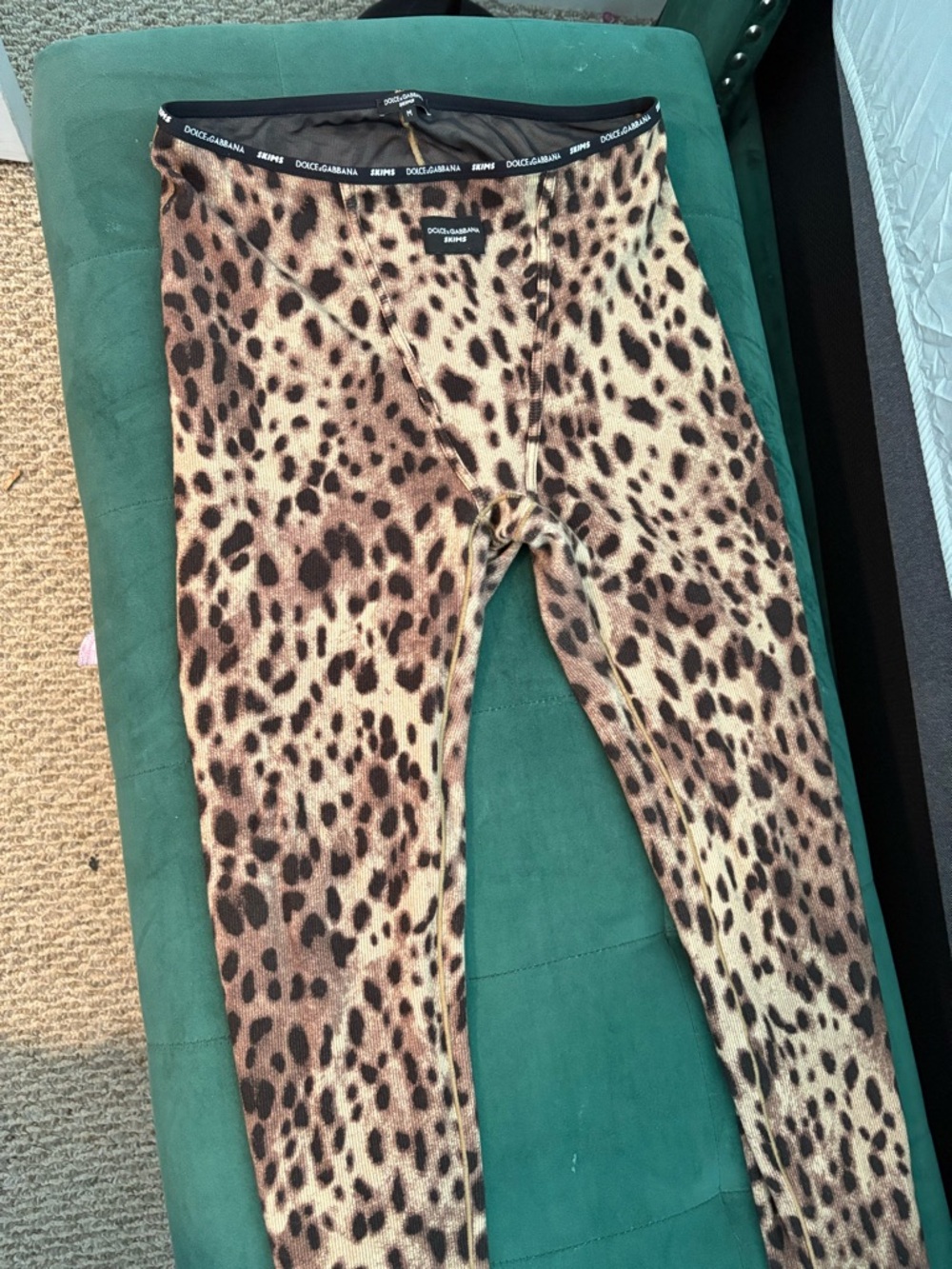 Dolce & Gabbana SKIMS Leopard Print Leggings - Brown and Black